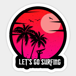 Red Surf Logo Sticker